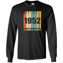 Retro January 1952 T-Shirt Vintage 66th Birthday Gift Shirt