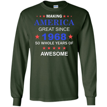 50th Birthday T-shirt Proud 1968 Making America Great