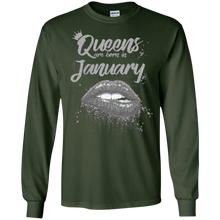 Queens Are Born In January Birthday T-Shirt for Black Women
