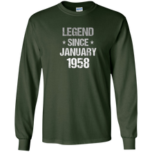 Legend Since January 1958 T-Shirt - 60th Birthday Gifts