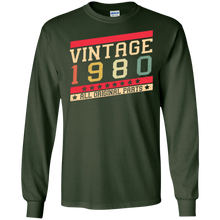 Men's Vintage 1980 T-Shirt 37th Birthday All Original Parts