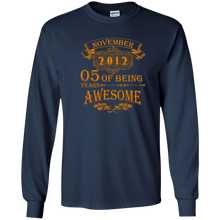 5 Of Being Years Awesome November 2012 Tee Shirt