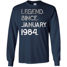 Legend Since January 1984 Shirt 34th Birthday Gifts