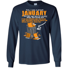Women's I'm a Proud January Girl Funny Birthday T-Shirt