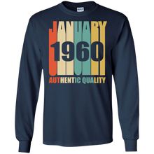 Retro January 1960 T-Shirt Vintage 58th Birthday Gift Shirt