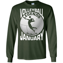 Volleyball Legends Are Born In January Birthday T Shirt