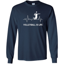 Volleyball Is Life Heartbeat T-Shirt Coach Player Team Gifts