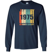 Retro January 1975 T-Shirt Vintage 43rd Birthday Gift Shirt