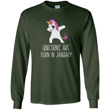Unicorns Are Born In January Dabbing Birthday T-Shirt