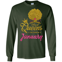 Womens Black Queens Are Born In January - Birthday T-Shirt