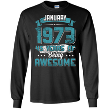 January 1973 Birthday 45 Years Of Being Awesome T-Shirt