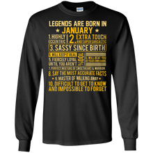 Legends Born In January Birthday T-shirt January Gift