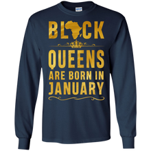 Black Queens Are Born In January Birthday T-Shirt for Women