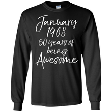 January 1968 50 Years of Being Awesome Shirt Birthday Tee