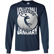 Volleyball Legends Are Born In January Birthday T Shirt