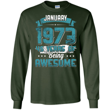 January 1973 Birthday 45 Years Of Being Awesome T-Shirt