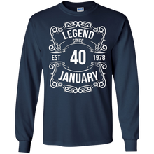 Legend Since January 1978 T-Shirt 40th Birthday