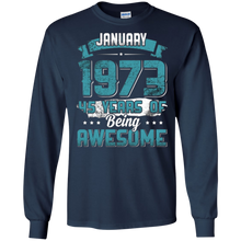 January 1973 Birthday 45 Years Of Being Awesome T-Shirt