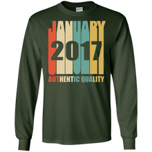 Retro January 2017 T-Shirt Vintage 1st Birthday Gift Shirt