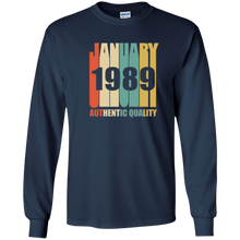 Retro January 1989 T-Shirt Vintage 29th Birthday Gift Shirt