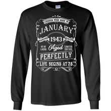 Legends Were Born In Jannuary 1943, 75th Birthday Gift Shirt