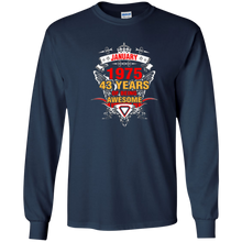 January 1975 43th Birthday 43 Years Old Gift T-Shirt