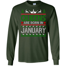 Queens Are Born In January Christmas Funny Shirt