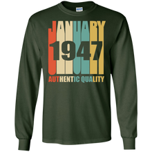 Retro January 1947 T-Shirt Vintage 71st Birthday Gift Shirt