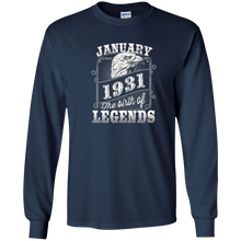 87 years 87th Birthday January 1931 Birth of Legend T-Shirt