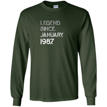 Legend Since January 1987 Shirt 31th Birthday Gifts