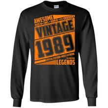 Legends Awesome are born Retro Vintage made in 1989 28th
