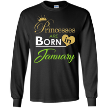 Princesses are born in January Gold T-Shirt