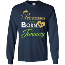 Princesses are born in January Gold T-Shirt