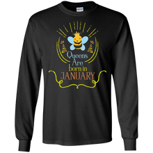 Queens Are Born In January Funny Honey Bee Novelty Shirt
