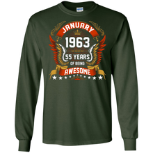 January 1963 55th Birthday 55 Years Old Gift T-Shirt