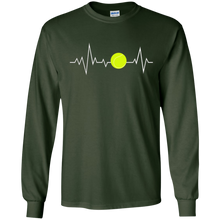 I Love Tennis Heartbeat T-Shirt - Player Court Coach Gifts