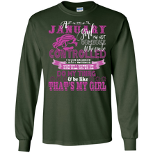 January girl can not be controlled t-shirt