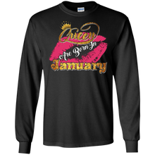 Queens Are Born In January Birthday T-Shirt for Black Women