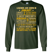 Legends Born In January Birthday T-shirt January Gift