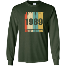 Retro January 1989 T-Shirt Vintage 29th Birthday Gift Shirt