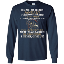 Mens Legends Are Born In January Birthday Gift Shirt