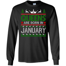 Queens Are Born In January Christmas Funny Shirt