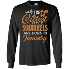 Squirrel January Birthday Gift T-Shirt Squirrels Gift Tee