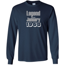 50th Birthday Gift | Legend Since January 1968 T-Shirt
