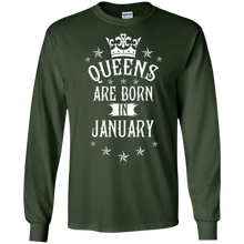 Women's Queens Are Born In January - Birthday Gift T-Shirt