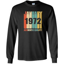 Retro January 1972 T-Shirt Vintage 46th Birthday Gift Shirt