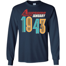Awesome Since January 1943 T-Shirt 74th Birthday