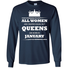 Queens Are Born In January T-shirt Funny Tee