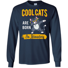 Cool Cats Are Born In January Kids Bday Dab Cat Shirt