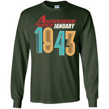 Awesome Since January 1943 T-Shirt 74th Birthday